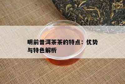 明前普洱茶茶的特点：优势与特色解析