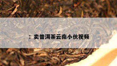 ：卖普洱茶云南小伙视频