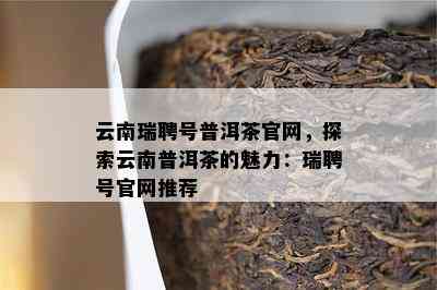 云南瑞聘号普洱茶官网，探索云南普洱茶的魅力：瑞聘号官网推荐