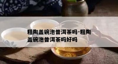 粗陶盖碗泡普洱茶吗-粗陶盖碗泡普洱茶吗好吗