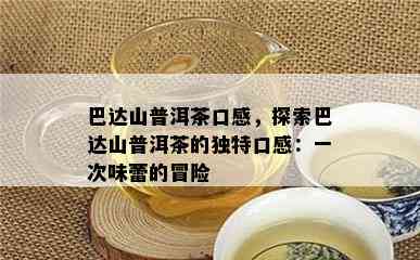 巴达山普洱茶口感，探索巴达山普洱茶的特别口感：一次味蕾的冒险