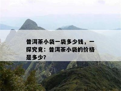 普洱茶小袋一袋多少钱，一探究竟：普洱茶小袋的价格是多少？