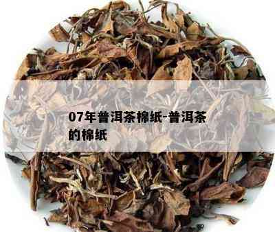 07年普洱茶棉纸-普洱茶的棉纸