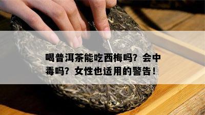 喝普洱茶能吃西梅吗？会中吗？女性也适用的警告！