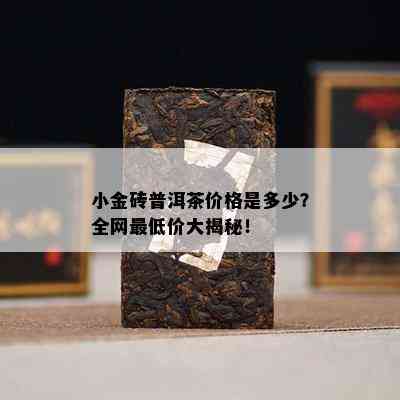 小金砖普洱茶价格是多少？全网更低价大揭秘！