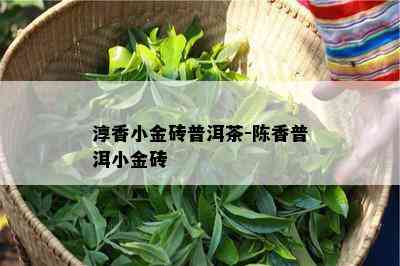 淳香小金砖普洱茶-陈香普洱小金砖