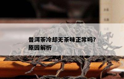 普洱茶冷却无茶味正常吗？原因解析