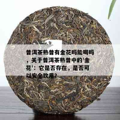 普洱茶熟普有金花吗能喝吗，关于普洱茶熟普中的'金花'：它是不是存在，是不是可以安全饮用？