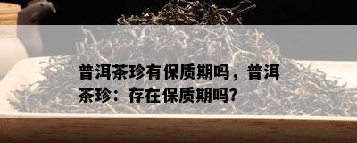 普洱茶珍有保质期吗，普洱茶珍：存在保质期吗？