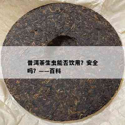 普洱茶生虫能否饮用？安全吗？——百科