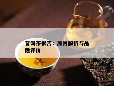 普洱茶很苦：原因解析与品质评价