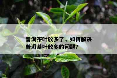 普洱茶叶放多了，怎样解决普洱茶叶放多的疑问？