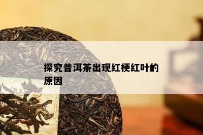 探究普洱茶出现红梗红叶的起因