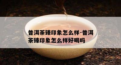 普洱茶臻印象怎么样-普洱茶臻印象怎么样好喝吗