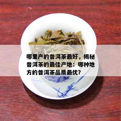 哪里产的普洱茶更好，揭秘普洱茶的更佳产地：哪种地方的普洱茶品质更优？