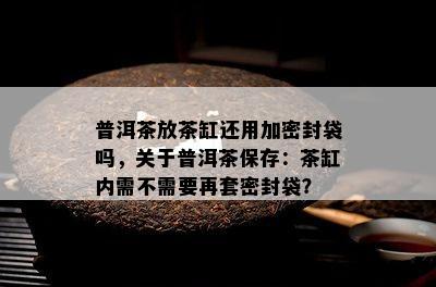 普洱茶放茶缸还用加密封袋吗，关于普洱茶保存：茶缸内需不需要再套密封袋？