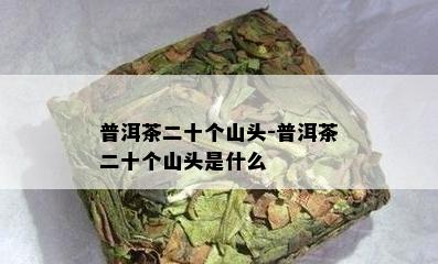 普洱茶二十个山头-普洱茶二十个山头是什么