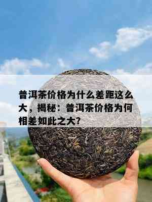 普洱茶价格为什么差距这么大，揭秘：普洱茶价格为何相差如此之大？