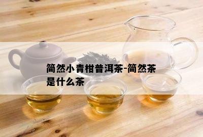 简然小青柑普洱茶-简然茶是什么茶