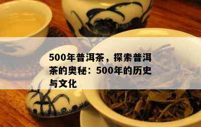 500年普洱茶，探索普洱茶的奥秘：500年的历史与文化