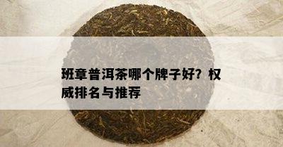 班章普洱茶哪个牌子好？权威排名与推荐