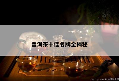 普洱茶十佳名牌全揭秘