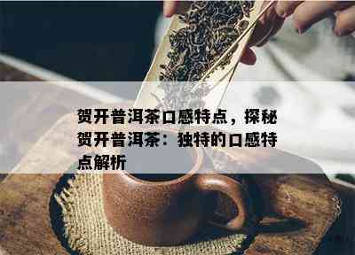 贺开普洱茶口感特点，探秘贺开普洱茶：独特的口感特点解析