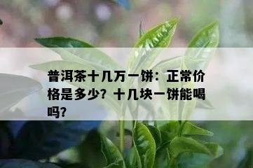 普洱茶十几万一饼：正常价格是多少？十几块一饼能喝吗？