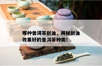 哪种普洱茶刮油，揭秘刮油效果好的普洱茶种类！