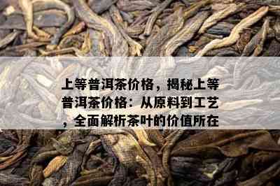 上等普洱茶价格，揭秘上等普洱茶价格：从原料到工艺，全面解析茶叶的价值所在