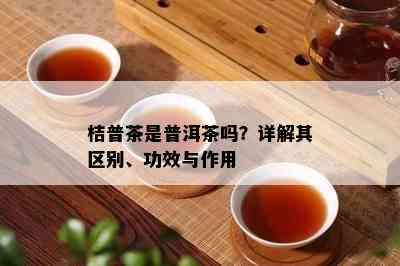 桔普茶是普洱茶吗？详解其区别、功效与作用