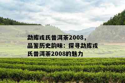 勐库戎氏普洱茶2008，品鉴历史韵味：探寻勐库戎氏普洱茶2008的魅力