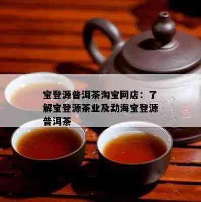 宝登源普洱茶淘宝网店：了解宝登源茶业及勐海宝登源普洱茶