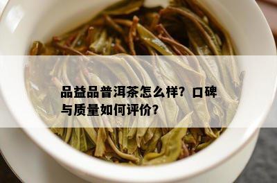 品益品普洱茶怎么样？口碑与品质怎样评价？