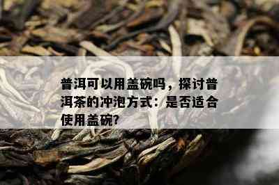 普洱可以用盖碗吗，探讨普洱茶的冲泡方式：是否适合使用盖碗？