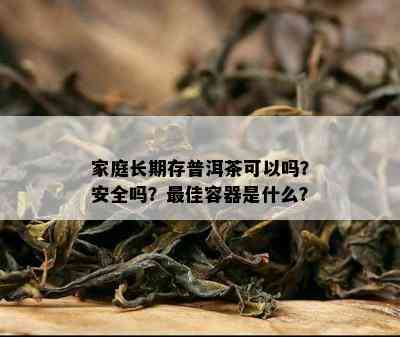 家庭长期存普洱茶可以吗？安全吗？更佳容器是什么？