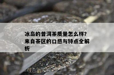 冰岛的普洱茶品质怎么样？来自茶区的口感与特点全解析