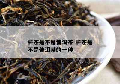 熟茶是不是普洱茶-熟茶是不是普洱茶的一种