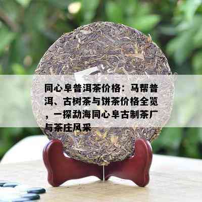 同心阜普洱茶价格：马帮普洱、古树茶与饼茶价格全览，一探勐海同心阜古制茶厂与茶庄风采