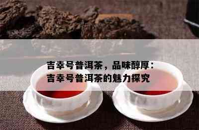 吉幸号普洱茶，品味醇厚：吉幸号普洱茶的魅力探究