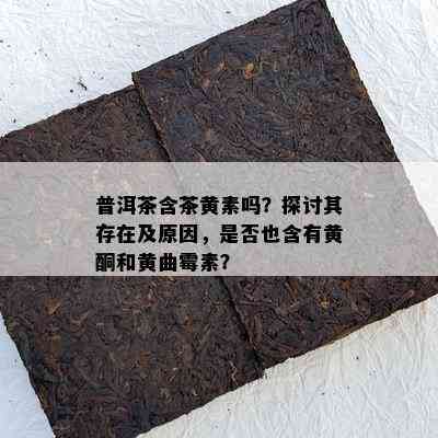 普洱茶含茶黄素吗？探讨其存在及原因，是否也含有黄酮和黄曲霉素？