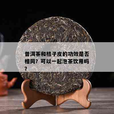 普洱茶和桔子皮的功效是否相同？可以一起泡茶饮用吗？