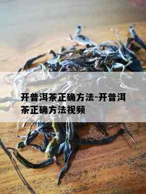 开普洱茶正确方法-开普洱茶正确方法视频