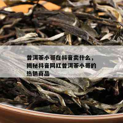 普洱茶小哥在抖音卖什么，揭秘抖音网红普洱茶小哥的热销商品