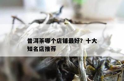 普洱茶哪个店铺更好？十大知名店推荐