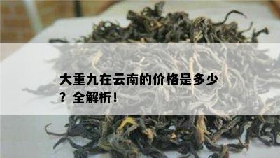 大重九在云南的价格是多少？全解析！