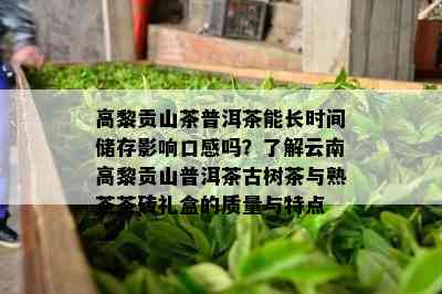 高黎贡山茶普洱茶能长时间储存作用口感吗？熟悉云南高黎贡山普洱茶古树茶与熟茶茶砖礼盒的品质与特点