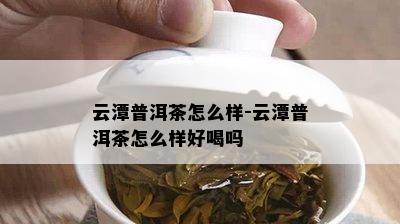 云潭普洱茶怎么样-云潭普洱茶怎么样好喝吗