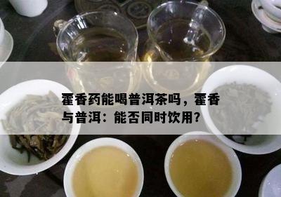 藿香能喝普洱茶吗，藿香与普洱：能否同时饮用？