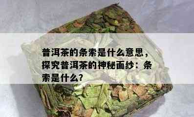 普洱茶的条索是什么意思，探究普洱茶的神秘面纱：条索是什么？